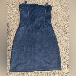 Oster Dark Blue Strapless Dress